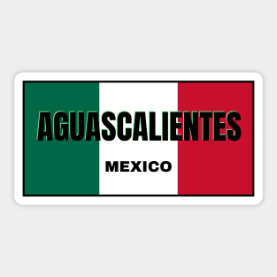 Aguascalientes City in Mexican Flag Colors Sticker